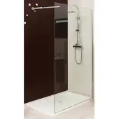 AquaVive Inloopdouche Samos 100x210cm - Chroom Profiel - 6 Mm Helder Glas