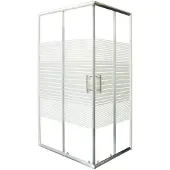 Badstuber Asym douchecabine rechthoek 100x80cm