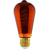 Eglo Ledfilamentlamp Edison - Koper - D6,4cm - Dimbaar - Warm Wit - E27 - 4w