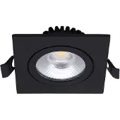 Enzo LED inbouwspot 6W 2700K 85mm 60gr vierkant verstelbaar zwart - LED4615