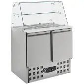 CombiSteel Saladette Combisteel, Glasopstand, 2x1/1GN+3x1/6GN, 90(b)x85(h)x70(d), 230V/340W