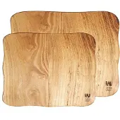 Aida Raw Snijplanken Pak Van 2 - Snijplanken Teak Wood - 14755