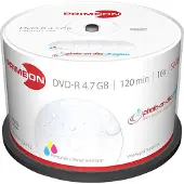 Primeon 2761207 DVD-R disc 4.7 GB 50 stuk(s) Spindel Bedrukbaar, Hoogglans opppervlak, Watervast, Onuitwisbaar