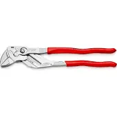 Knipex Sleuteltang | 300 mm Lengte | Tang en Schroefsleutel in Eén | Kunststof Bekleed | Verchroomd - 86 03 300 SB