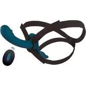 You2Toys - strap-on vibrator set - zwart/blauw