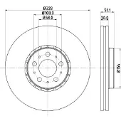 Hella 8DD 355 125-581 Remschijf