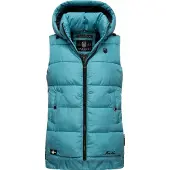 MARIKOO Bodywarmer 'Zarinaa' turquoise / zwart