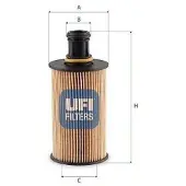 Ufi 25.290.00 Oliefilter