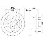 Hella 8DD 355 117-501 Remschijf