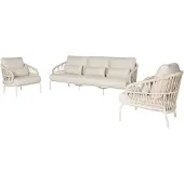 Suns Tosca stoel bank loungeset 3 delig camel sand rope