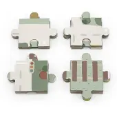 Trixie houten straatpuzzel - speelgoedpuzzel met accessoires voor kinderen