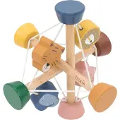 Trixie Houten Activiteitenbal - Makkelijk te Grijpen voor Kleine Handjes - Eerste Speelgoed voor Baby - Kraamcadeau - Baby Cadeau