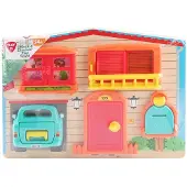 Playgo houten speelbord huis educatief speelgoed motoriek.