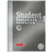 Brunnen Premium Navulling collegeblok A4 Geruit Spiraalbinding 160 Pagina's 80 Vellen