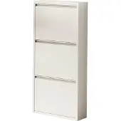 En.casa Schoenenkast Sokndal 3 kleppen gebroken wit 104x50x15 cm []