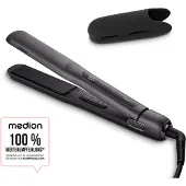 Medion HS1 stijltang met display (5 instelbare warmtestanden, flexibele keramische/tourmaline verwarmingsplaten met temperatuursensor, stijltang) wit