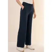 Cecil Dames Wide Legs jersey broek - Blauw - XL