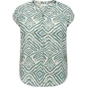 ONLY Carmakoma Blouse 'CARShilla' mintgroen / riet / natuurwit