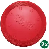 Kong flyer frisbee rood 2x 23x23x3 cm