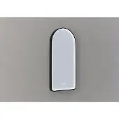 Thebalux M27 spiegel – toog – 50x100 cm – indirecte LED rondom – spiegelverwarming, dimbaar – Zwart mat M27500MZ