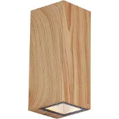 QAZQA Scandinavische wandlamp hout 2-lichts GU10 70mm IP54 - Baleno
