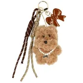 Manfield Dog bag charm met bruine korten | Maat adult
