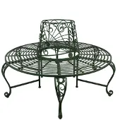 Clayre & Eef Tuinbank Ø 152x89 cm ijzer rechthoek bank buiten
