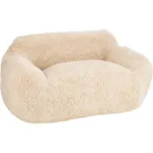 J-Line fauteuil shearl polyester creme large 152x110x81cm
