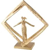 J-Line koppel in raam modern resine goud 44x13.5x44cm
