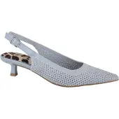 La strada 2403346-4502 lt grey/silver knitted dames pumps