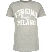 Vingino Tshirt-classic-logo-rnss Grey Melee Size: 4 | T-shirts Outlet | kids | Grijs