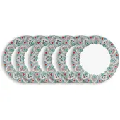 Pip studio Flower Festival Borden - Ontbijtborden - Bordenset - Servies set van 6 - 21cm