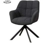Tower Living Eetkamerstoel Alba Alpine - Blauw Stof - 67x66x86cm