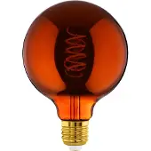 Eglo Ledfilamentlamp Globe - Koper - D12,5cm - Dimbaar - Warm Wit - E27 - 4w