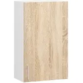 Akord Keukenkast modulaire LIMA W50 met 1 Deur / Hangkast / Bovenkast / Furniture Factory / Wit - Sonoma Eik / 50 x 72 x 30,5 cm
