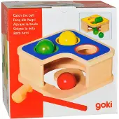 Goki KLOPBANK en KNIKKERBAAN 18x18x8cm, hout