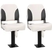 vidaXL Bootstoel 2 set inklapbaar met lage rugleuning