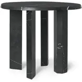 Ferm Living Taula Bijzettafel Ø54,4 Cm Zwart - Bijzettafels & buffetten Marmer Black - 1104270182