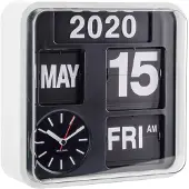 Karlsson Klok Mini Flip White Casing Black Dial 24,5 x 24,5 cm