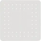 Wenko Mirasol badmat wit - rubber - 54 x 54 cm
