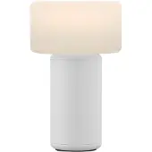 HELL Tiny-B LED tafellamp, wit, hoogte 13 cm, IP54, USB Tiny-B, dimbaar, wit / opaal, Kunststof, Jong wonen