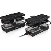Tristar Haushaltsgeräte Gourmetset - RA-2742 - 2x400W - Bakplaat 2 x 4 personen - Koppelbare - Incl 8 pannetjes, spatels