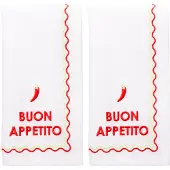 Vondels servet BUON APPETITO white (set van 2)