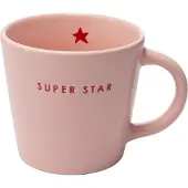 Vondels cappuccino mok SUPER STAR pink (250 ml)
