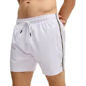 BOSS Zwemshorts 'Iсonic' rood / zwart / wit
