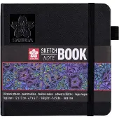 Sakura Schetsboek sakura 12x12 140g zwart | 5 stuks