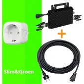 Hoymiles HMS-1600-4T micro-omvormer met 5m stopcontact aansluitkabel