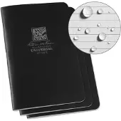 Rite in the rain notebook 4 5/8" x 7" zwart, 3 stuks, 771FX