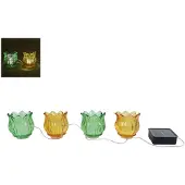Coppens Lichtsnoer LED Tulp 4x solar groen/geel glas |