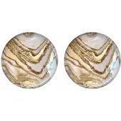 Charme Bijoux Clip oorbellen- bruin- 2 cm-
